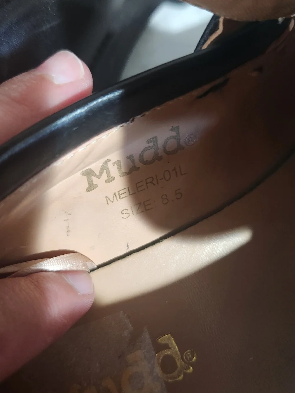Mudd platform loafers black gold 8.5 - Picture 7 of 7